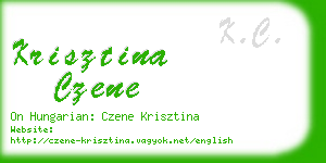 krisztina czene business card